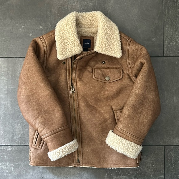 Gap Kids sherpa lined aviator bomber jacket - Picture 1 of 2